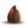 Style Homez Premium Leatherette Classic Bean Bag Size XL Brown Tan Color, Cover Only