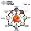 Style Homez Premium Leatherette Classic Bean Bag XXL Size Orange Color, Cover Only