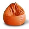 Style Homez Premium Leatherette Classic Bean Bag XXL Size Orange Color, Cover Only