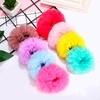 Myra Collection Hair Scrunchies Pompom Ball Elastic Hair Band set of 12