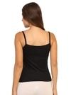 TIZEE Slips Camisole for Women - Soft, Breathable, and Lightweight Cotton Fabric for Stylish, Comfort | Lilly Spaghetti | Perfect for Everyday Wear, Layering, or Sleepwear-L_Black