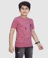 Little Funky Pure Cotton Round neck Hlaf sleeve Graphic Printed Bio wash Tshirt for Boys