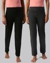 NOTYET BY US Women Black,Grey Solid Pyjamas (36)