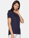 NOTYET, by us Women Navy Cotton Round Neck T-shirts | Navy | Pack of 1 | L