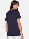 NOTYET, by us Women Navy Cotton Round Neck T-shirts | Navy | Pack of 1 | L