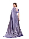 Sidhidata Women's Banarasi Jacquard Silk Saree With Unstitched Blouse Piece (Silk Kasturi) Royal Blue