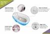 Safe-o-kid Inflatable Baby Bath Tub With Air Pump, Non-Slip, Travel-Friendly, Foldable Shower Pool For Kids - Blue Pack of 1