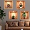 KATHIYAWADI 3D Flower Wall Sticker | Flower Arranging & Vase Wall Decor Sticker | Peel & Stick Wall Sticker | Beautiful Waterproof Self Adhesive Wall Poster (Pack of 4 PCs,Multicolor)