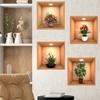 KATHIYAWADI 3D Flower Wall Sticker | Flower Arranging & Vase Wall Decor Sticker | Peel & Stick Wall Sticker | Beautiful Waterproof Self Adhesive Wall Poster (Pack of 4 PCs,Multicolor)