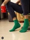 Dynamocks Men & Women Ankle Length Socks (Pack of 1 Pair; Green; Combed Cotton; Anti Odour; Breathable; Durable)