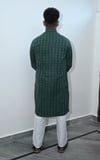 SAFAWY Men's Khadi Kurta Set Green