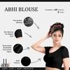Abhi Women's  Readymade Stretchable Designer Net Half Sleeves Abhi Dark Blue Blouse_1620