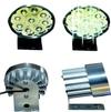 Crokrok 9Ledsmall-single-Round-1Btn-205 Headlight Motorbike LED for Piaggio (9 V, 9 W) (Vespa, Pack of 1)