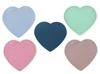 Ramkuwar Set 4 Silicone Trivet Cute Heart Mat Hot Pot Holder Non-Slip Table and Countertop Trivet for Hot Dishes, Cup (Black)