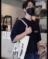 Rigo Men Navy Oversized Printed T-shirt