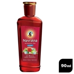 Navratna Hair Oil with 9 Active Herbal Ingredients 90 ml
