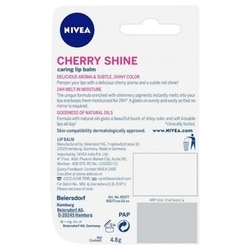 Nivea 24 hour Melt-in Moisture Caring Lip Balm, Cherry Shine 4.8 g 2