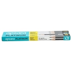Apsara Platinum Extra Dark Pencil with One Eraser and Sharpener (Pack of 10) 4