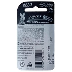 Duracell Ultra AAA Alkaline Batteries 1.5 V (Pack of 2) 2