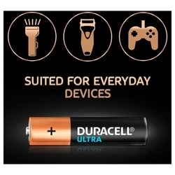 Duracell Ultra AAA Alkaline Batteries 1.5 V (Pack of 4) 7