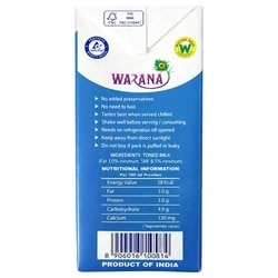 Warana UHT Processed Long Life Toned Milk 1 L 2