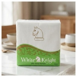White Knight 2 Ply Dinner Napkin (50 sheets) 5