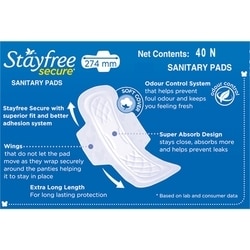 Stayfree Secure Cottony Soft Napkin Cover (XL) 40 pads 3