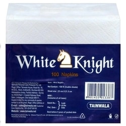 White Knight 1 Ply Mini Paper Napkins 23x21.5 cm (100 pcs) 3