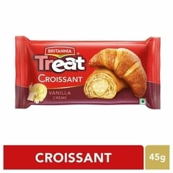 Britannia Treat Vanilla Creme Croissant 45 g (Pack) 2