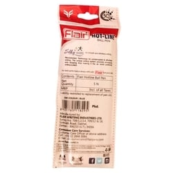 Flair Hotline Blue Ball Pen - Pack of 5 (Buy 1 @50%) 4