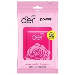 Godrej Aer Power Pocket Rose Fresh Blossom Bathroom Freshener 10 g