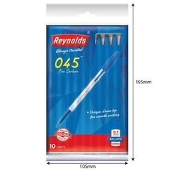 Reynolds 045 Fine Carbure 0.7 mm Blue Ball Pen (Pack of 10) 3