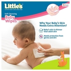Little's Soft Cleansing Baby Wipes with Lid 80 pcs 3