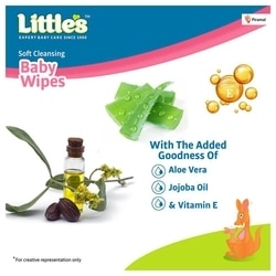 Little's Soft Cleansing Baby Wipes with Lid 80 pcs 4