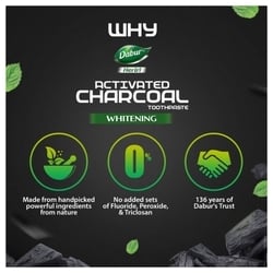 Dabur Herb'l Activated Charcoal Whitening Toothpaste 120 g 4