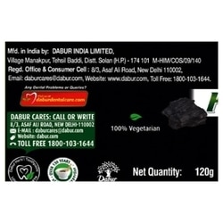 Dabur Herb'l Activated Charcoal Whitening Toothpaste 120 g 7