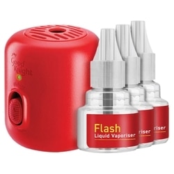 Good Knight Gold Flash Liquid Vapouriser Mosquito Repellent Refill & Machine (Pack of 3) 45 ml each