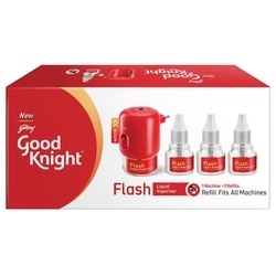 Good Knight Gold Flash Liquid Vapouriser Mosquito Repellent Refill & Machine (Pack of 3) 45 ml each 2