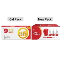 Good Knight Gold Flash Liquid Vapouriser Mosquito Repellent Refill & Machine (Pack of 3) 45 ml each 4