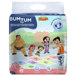 Bumtum Premium Ultrasoft Daiper Pants (L) 62 Count (9-14 kg)