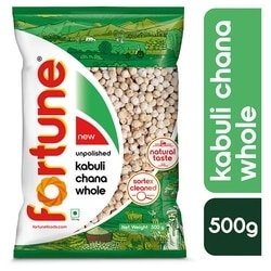 Fortune Unpolished Whole Kabuli Chana 500 g 5
