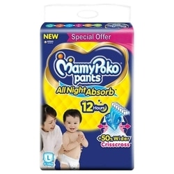 MamyPoko Pants Standard Diapers (L) 40 count 9-14 kg