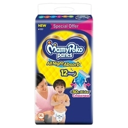 MamyPoko Pants Standard Diapers (XL) 34 count 12-17 kg