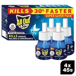 All Out Ultra Refill Mosquito Repellent 45 ml (Pack of 4)