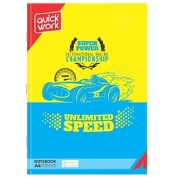Quickwork A4 Binded Single Line Notebook 140 Pages Pack of 5 6