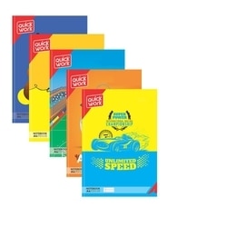 Quickwork A4 Binded Single Line Notebook 140 Pages Pack of 5 7
