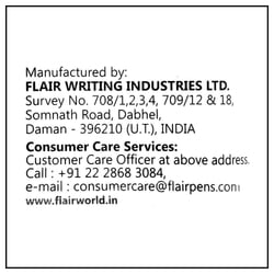 Flair Hotline Swiss Technology Black Ink Ball Pen - Pack of 5 (Buy 1 @50%) 5