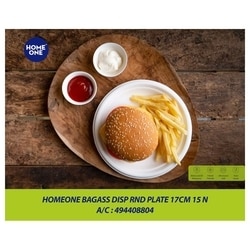 Home one Bagas Disposable Round Plate 17 cm (15 pcs) 5
