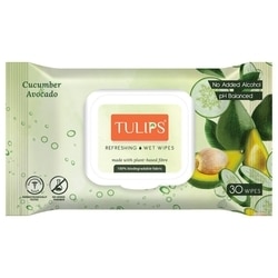 Tulips Cucumber Avocado 30 Wet Wipes