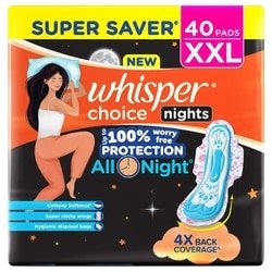 Whisper Choice Nights XXL Sanitary Pad 40 N